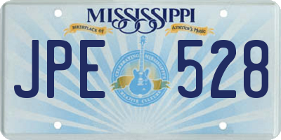 MS license plate JPE528