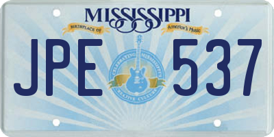 MS license plate JPE537