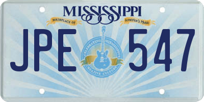 MS license plate JPE547