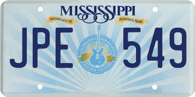 MS license plate JPE549