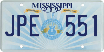 MS license plate JPE551