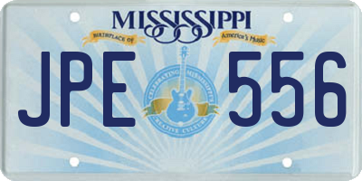 MS license plate JPE556