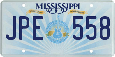 MS license plate JPE558