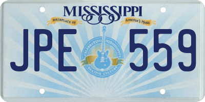MS license plate JPE559