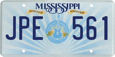 MS license plate JPE561