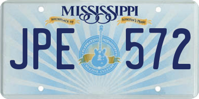MS license plate JPE572