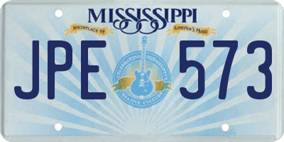 MS license plate JPE573
