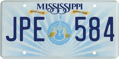 MS license plate JPE584