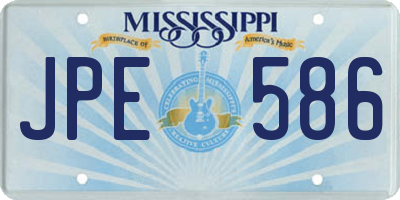 MS license plate JPE586