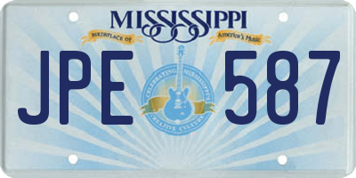 MS license plate JPE587