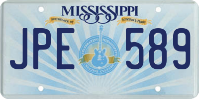 MS license plate JPE589