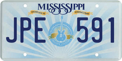 MS license plate JPE591