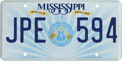 MS license plate JPE594