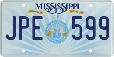 MS license plate JPE599
