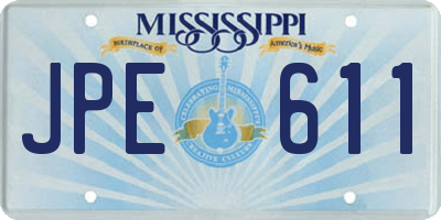 MS license plate JPE611