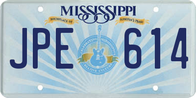 MS license plate JPE614