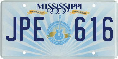 MS license plate JPE616