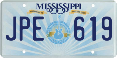 MS license plate JPE619