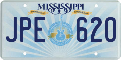 MS license plate JPE620
