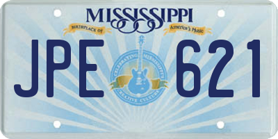 MS license plate JPE621