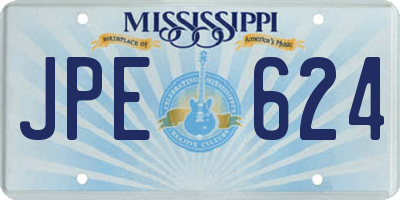 MS license plate JPE624