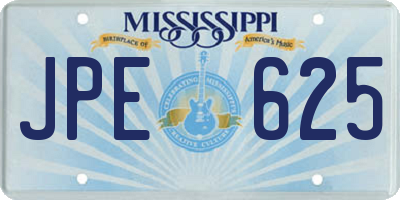 MS license plate JPE625