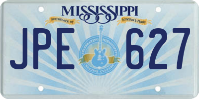 MS license plate JPE627