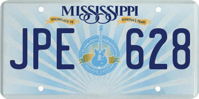 MS license plate JPE628