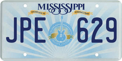 MS license plate JPE629
