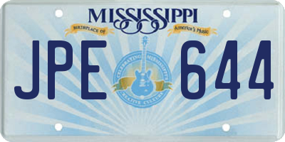 MS license plate JPE644