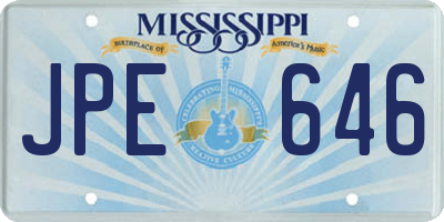 MS license plate JPE646