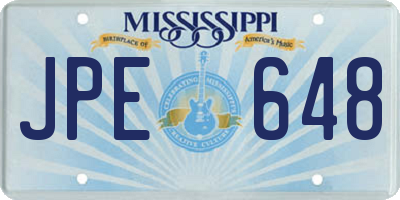 MS license plate JPE648