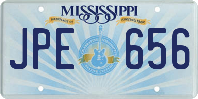 MS license plate JPE656