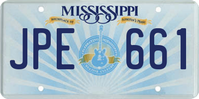MS license plate JPE661