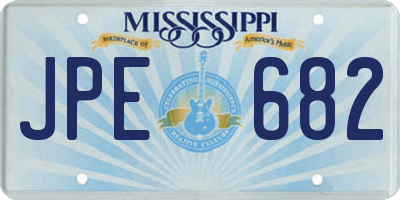 MS license plate JPE682