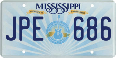 MS license plate JPE686