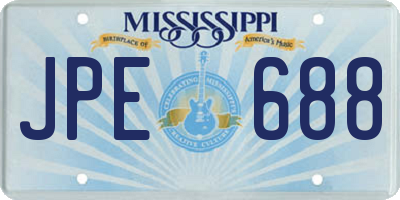 MS license plate JPE688