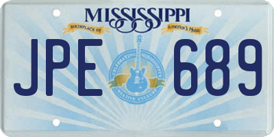 MS license plate JPE689