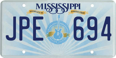MS license plate JPE694