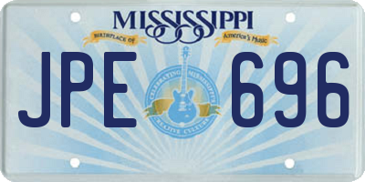 MS license plate JPE696