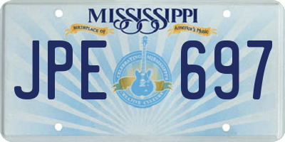 MS license plate JPE697