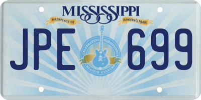 MS license plate JPE699