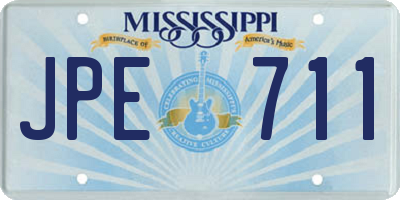 MS license plate JPE711