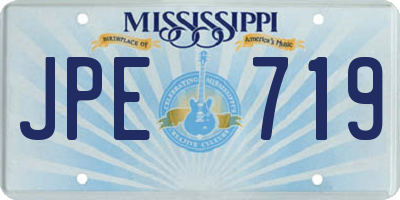 MS license plate JPE719