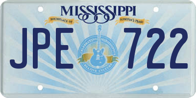 MS license plate JPE722