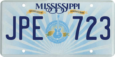 MS license plate JPE723