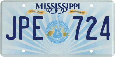 MS license plate JPE724
