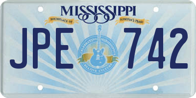 MS license plate JPE742