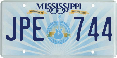 MS license plate JPE744