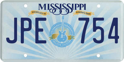 MS license plate JPE754